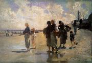 John Singer Sargent THe Oyster Gatherers of Cancale Spain oil painting artist